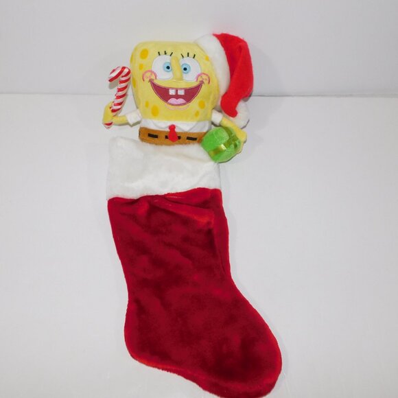 VTG 2007 Viacom Spongebob Squarepants Plush Christmas Stocking 22.5" - Picture 6 of 6
